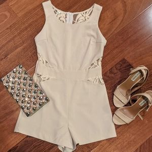 Lace back Romper